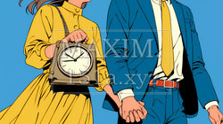 定時退社で帰宅を喜ぶ会社員｜ワークライフバランスと働き方改革のビジネスイメージ | 2060171-17350