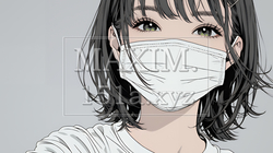 使い捨て不織布マスクをつけた若い女性 | 2066451-6197