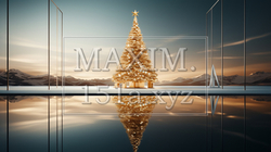 クリスマスツリー：ミニマルアート（Minimalism）的表現の背景画像 | 2153806-2727