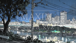 雨天の都会の遠景 | 2201172-5463