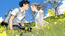 菜の花畑でデートをしている若いカップル｜2222945-7885