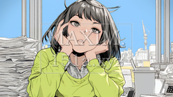 仕事で失敗をしてお手上げ状態の女性 | 2239237-8039