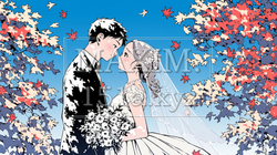 紅葉の中の結婚式｜2253290-16361