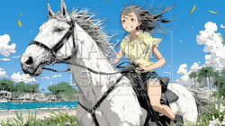 乗馬をしている若い女性 | 2264308-12810