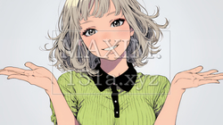 両手を広げて歓迎・驚きの仕草をしている若い女性 | 2264352-14592