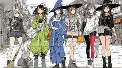 仲間とハロウィンイベントに参加する若い女性たち | 2292887-5385