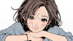 頬を赤らめて、照れ笑いする若い女性 | 2307367-14063
