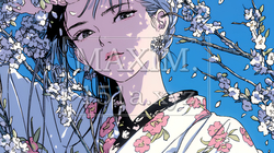 梅花と和服姿の若い女性 | 2308321-7143