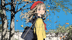 紅葉の小径を歩く少女｜2322015-10406