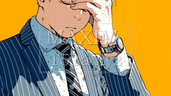 熟考しているビジネスパーソン