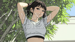 ウェストライン（腰回り）をチェックしている女性 | 2322651-11769