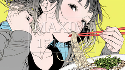 ラーメンを食べている若い女性 | 2345953-9539