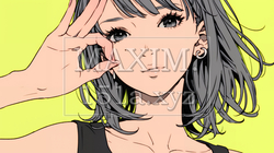 OKサインを出している若い女性