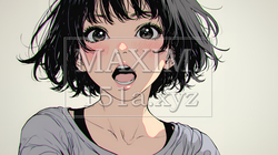 驚愕して息を呑み、目を見開いたまま口をぽかんとする若い女性 | 2394407-13922