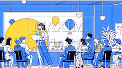人材育成と社員研修のビジネスコンセプト｜学び成長するビジネスパーソンのイラスト素材 | 2438451-17401