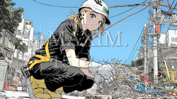 配線工事をしている女性作業員 | 2449345-12971