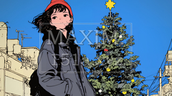 クリスマスツリーと少女