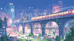 大都市のビル街（ポップでキュートな表現） | 2458315-11525