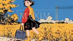 紅葉の小径を歩く少女｜2519534-5840