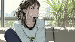 腹痛（生理痛）に苦しむ若い女性 | 2482120-15202