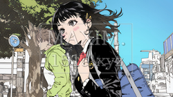 制服姿の女子高生：通学