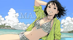 ビーチリゾートを旅行中のビキニ姿の若い女性 | 2516367-9384