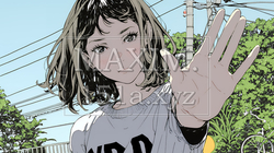 手のひらを相手に向けて見せるジェスチャーをして拒否の意思を表している若い女性｜2540863-11511