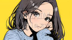 嫉妬の表情を浮かべる若い女性 | 2546018-17125