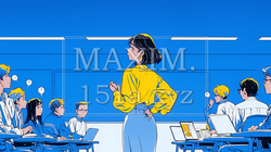 人材育成と社員研修のビジネスコンセプト｜学び成長するビジネスパーソンのイラスト素材 | 2572676-17408