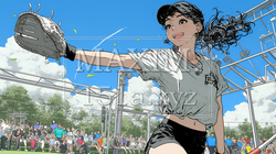 野球をしている若い女性 | 2585773-11214