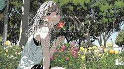 バラ園を散策している若い女性 | 2665257-11089