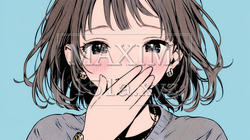 失言をして恥ずかしくて思わず口を手で覆っている若い女性｜