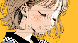 口笛を吹いている若い女性