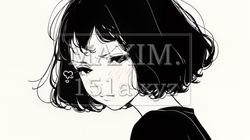 嫉妬の表情を浮かべる若い女性（シンプルな色使い） | 2729468-17138