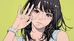 OKサインを出している若い女性
