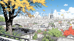 都市の町並みと青空 | 2738825-11583