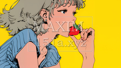 イチゴを摘んで食べている若い女性 | 2742440-8515