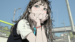 「つまんないの」と不貞腐れている制服を着た女子高生 | 2743388-14457