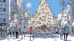 ホワイトクリスマスの都会の夜 | 2768569-6661