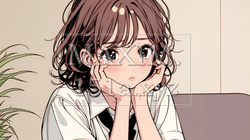 涙ぐむ制服姿の女子高生 | 2773752-14231