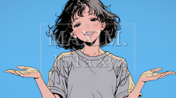 両手を広げて歓迎・驚きの仕草をしている若い女性 | 2781012-14621