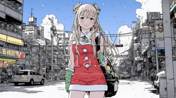 女性のサンタクロース（サンタのコスプレイヤー） | 27978-12735