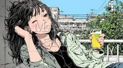 ビールを飲んでいる女性 | 2837571-12405