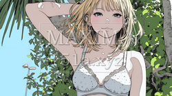 下着姿でくつろいでいる若い女性 | 2840009-12672