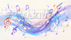 音符など音楽記号をテーマにした背景画像 | 2841259-8868