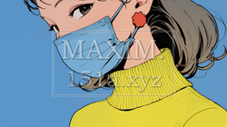 使い捨て不織布マスクをつけた若い女性 | 2865906-6204
