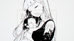 赤ん坊と母親（シンプルな色使い） | 2874320-12573