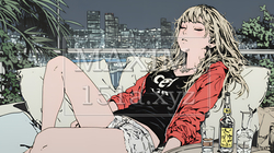 家で一人で酒を飲んで酔いつぶれた女性 | 2893212-11263