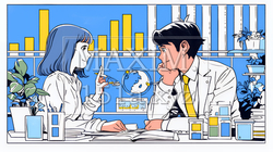 スキルアップで成長するビジネスパーソン｜自己研鑽とキャリア開発のコンセプトイラスト | 2896650-17437