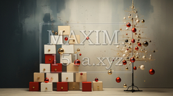 メリークリスマス：ミニマルアート（Minimalism）的表現の背景画像 | 2915272-2709